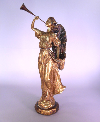 Engel figur gold 38cm - gold, mit