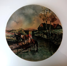 Villeroy & Boch, Vintage- Wandteller "Mann mit Pferden am Fluss"  Ø 26,5cm