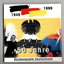 10DM 1999 D 50 Jahre Grundgesetz + 1, 5, 10 u.50 Pfg. BDL von 1949, 50 Jahre BRD