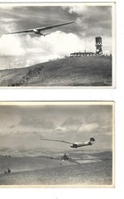 2 AK Foto Wasserkuppe /Rhön,  Segelflugzeug / Segelflieger / Flugzeug um 1930