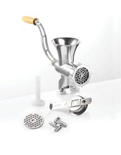 Fleischwolf Aluguss Edelstahl Handkurbel Wurstfüller Gebäckvorsatz Küchenmaschin