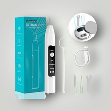 Zahnsteinentferner Set 3 Modi, 2 Köpfe, Weiß - Elektrische Zahnreinigung