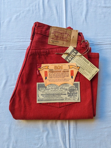 Vintage levi 501 rote jeans - vintage, levi's