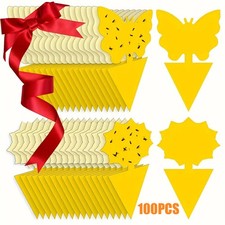 100X Gelbtafeln Gelbsticker Gelbtafel Falle Insektenfalle Trauermücken Kleber DE