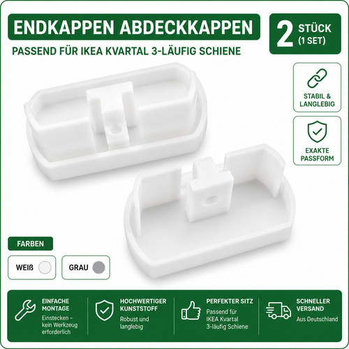 Endkappen abdeckkappen - 2x,