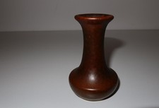 60ger/70ger Jahre Keramik kleine Vase -braun- 10cm hoch