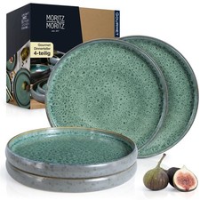 4x Speiseteller Set Geschirrset Reaktiv Dinnerteller Essteller Steinzeug ø26cm