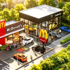 1/64 Diorama Garage Modell LED