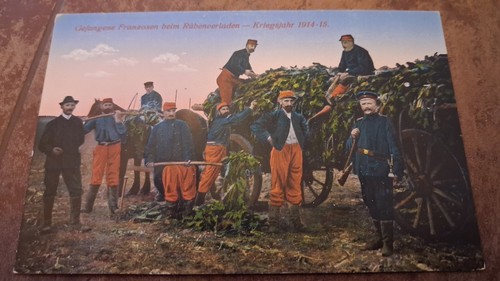 Gefangene franzosen beim - ak,