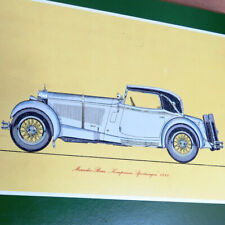 MERCEDES BENZ Kompressor Sportwagen Schild / Plakat Stuttgart 70er Oldtimer RAR