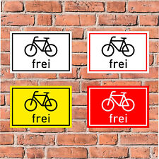 Schild Fahrräder frei - in 4