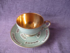 Tirschenreuth Bavaria Mokkatasse&Teller Ätzgold Sammel Tasse antik Art Deco