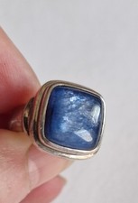 Ring Silber 925 Kyanit Gr. 52 massiv Unikat  blau