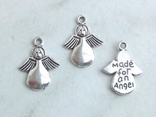 8x Metall Anhänger Engel