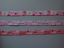 Band (€2,90/m) 1 Meter Borte Bordüre Kinder Bizz Kids rot und  rosa