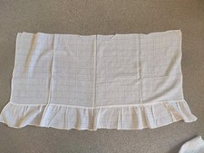 2 teilige Scheibengardine Store alt Vintage Baumwolle 