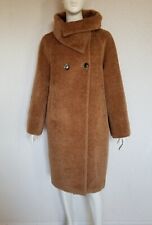 Max Mara Studio weicher sehr edler femininer Mantel Alpaka Wolle Kamel Braun