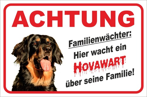 Schild s0378 achtung - schild, hovawart