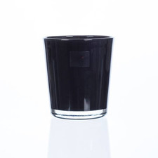 Glas Orchideentopf Blumentopf ORCHID schwarz H. 13,5cm D. 12,5cm Sandra Rich