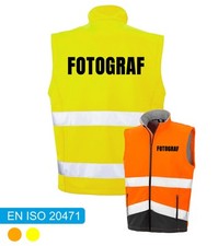 FOTOGRAF Warnwesten | Sicherheitsweste nach ISO 20471 | winddicht & gefüttert