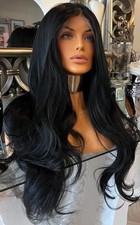 Schwarze Lace Front Perücke