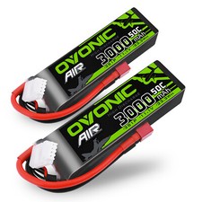 2x Ovonic 11.1V 50C 3000mAh 3S Lipo Akku T für RC Auto LKW 1/16 1/14 Heli Boot