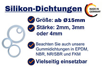5 er Set Silikon Dichtungen FDA Flachdichtung / verschiedene Größen WÄHLBAR