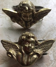 DOM Christian Koban Serviettenringe Ringe Deko Engel Putten Messing Gold Silber