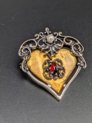 Vintage 835 silber brosche - silber,