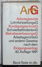 Buch "Arbeitsgesetze", Beck-Texte im dtv, 42, Auflage 1991