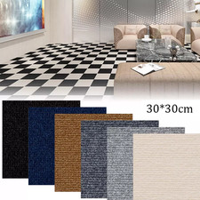 20Stk 30 x 30 cm Teppichfliesen Selbstklebend Teppichboden Bodenbelag Auslegware