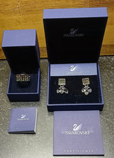 Swarovski " Ohrringe und Ring " mit orig. Schachtel und Certificate