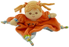 Sterntaler Kuscheltusch Schmusetuch Puppe Magdalena Mädchen Zöpfe Püppi orange
