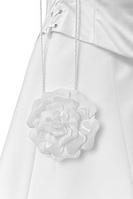 Brauttasche Abendtasche Kommuniontasche weiß ivory creme z. Brautkleid *8
