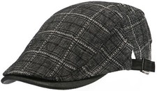 Wilhelm Sell Flatcap im traditionellen Look - Schiebermütze - grau/schwarz