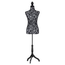 Semplix dekorative Schneider-, Kleiderpuppe -büste Spitzenbezug höhenverstellbar