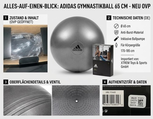 Adidas gymball 65cm - adidas, sitzball