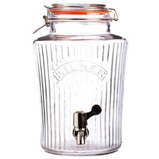 Kilner 5 Liter Clip Top Aufbewahrung Vintage Getränke Wein Getränkespender Glas Zapfhahn
