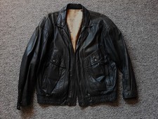 Herren Lederjacke schwarz Gr XL/XXL kurze Form 6 Taschen gepflegt & eingefettet