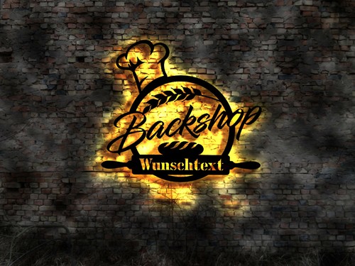 Backshop bäcker schild - bäcker,