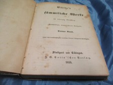 Goethe , Antik Buch  1853 