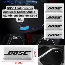 4x Bose Lautsprecher Aufkleber Car Audio 3D Aluminium Emblem Abzeichen