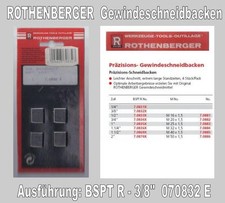 Präzisions Schneidbacken, BSPT R- 3/8" Gewindeschneidbacken, Rothenberger