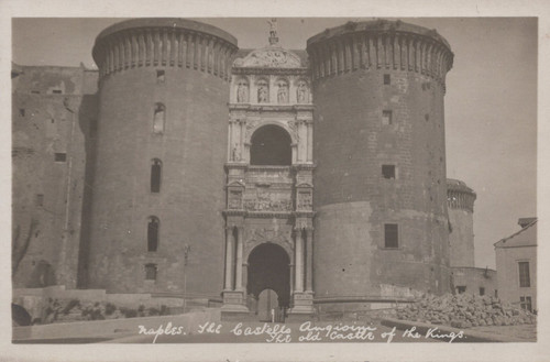 Neapel castel nuovo - rppc, echt