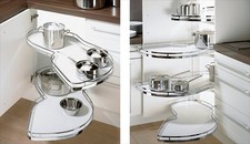 Kesseböhmer LeMans II CLASSIC silber weiß Eckschrank Schwenkauszug