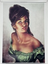 Tina IN Grün Kleid Von Jh Lynch Tretchikoff Era - Kunstdruck, Größe 29X41cm
