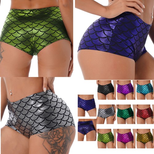 Damen glänzende shorts - de-,