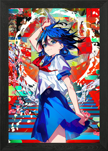 Anime mädchen mit - mädchen, schwert