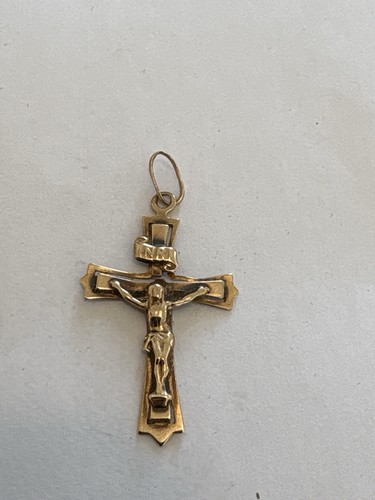 Vintage gold kruzifix - kt,