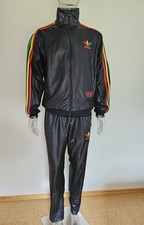 Adidas Chile 62 Trainingsanzug Jamaica Jacke Hose Shiny Wetlook in L
